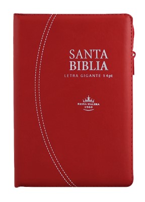 Biblia Letra Gigante Manual Vermelha (SimiPiel con Cierre) [Biblia]