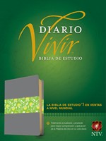 Biblia de Estudio del Diario Vivir NTV (SentiPiel Gris/Verde) [Biblia de Estudio]